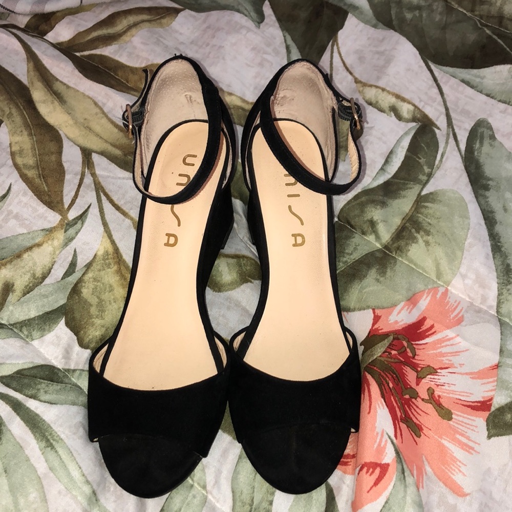 Black Wedge Heels